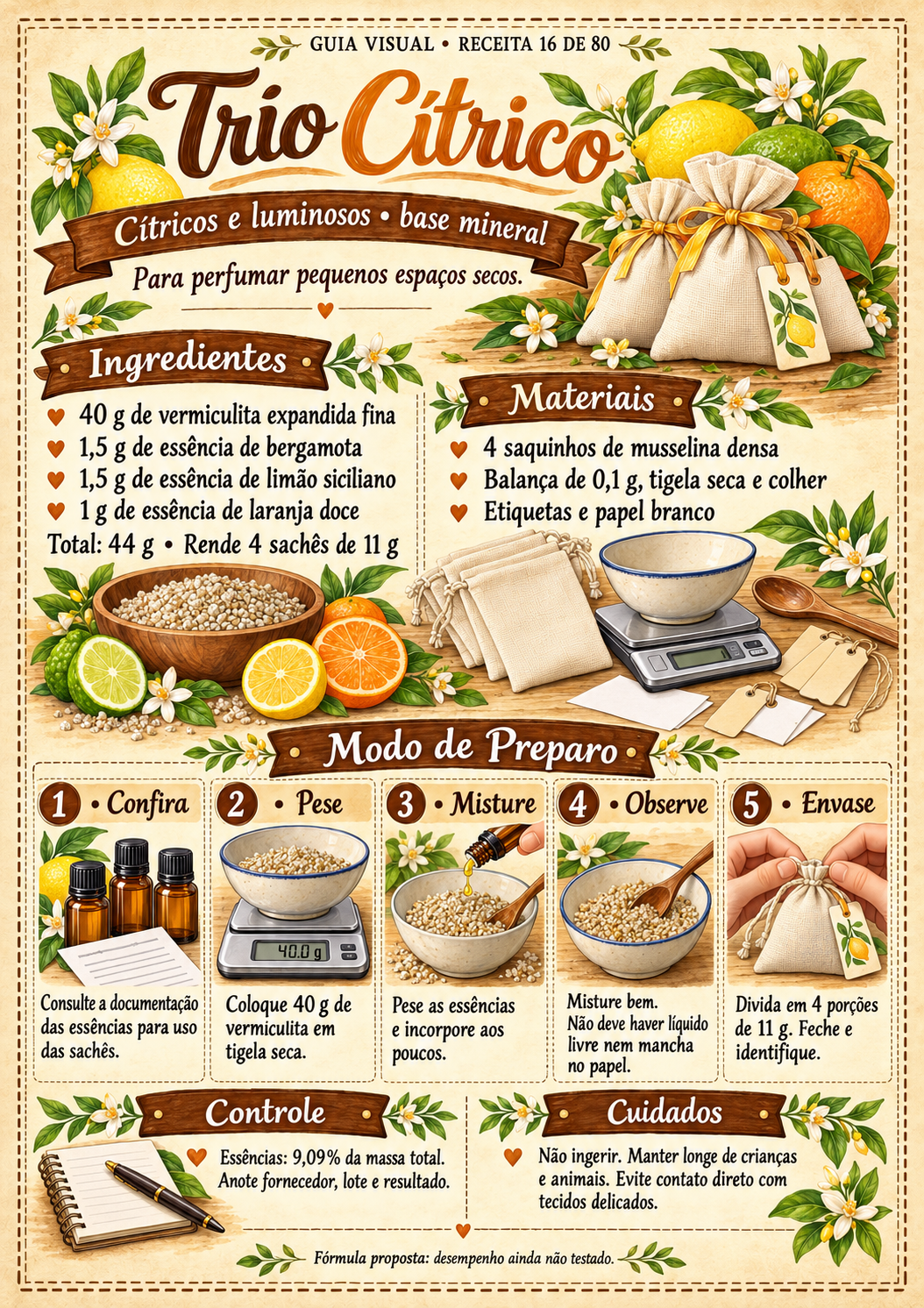 Guia visual: Trio Cítrico